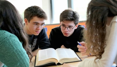 Teens learning about legal rights together Teens learning about legal rights together